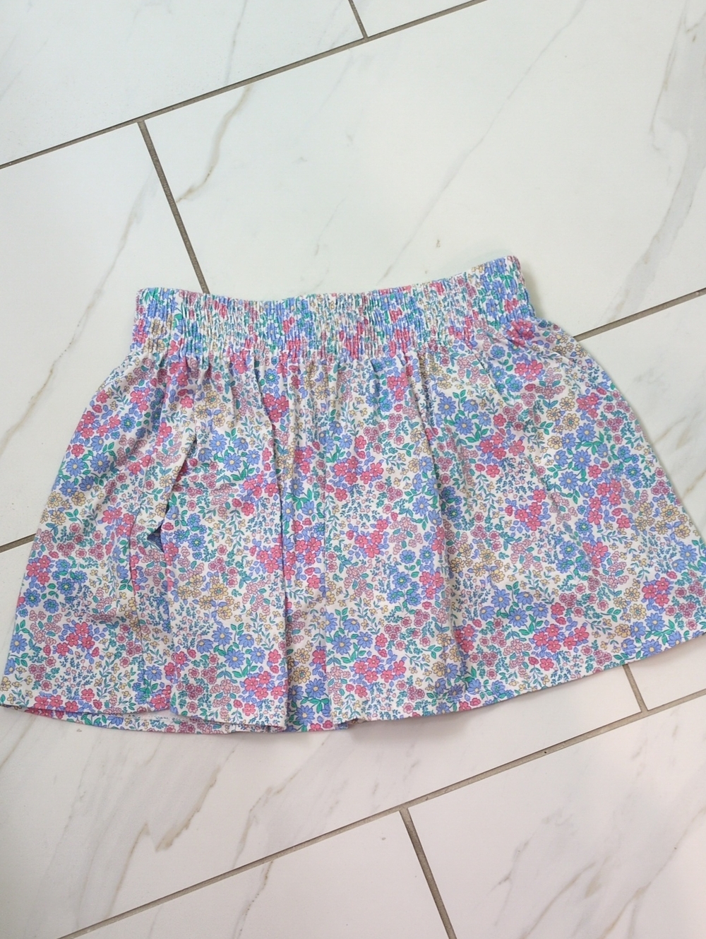 Tommy Bahama Pink Blue Floral Smocked Skort